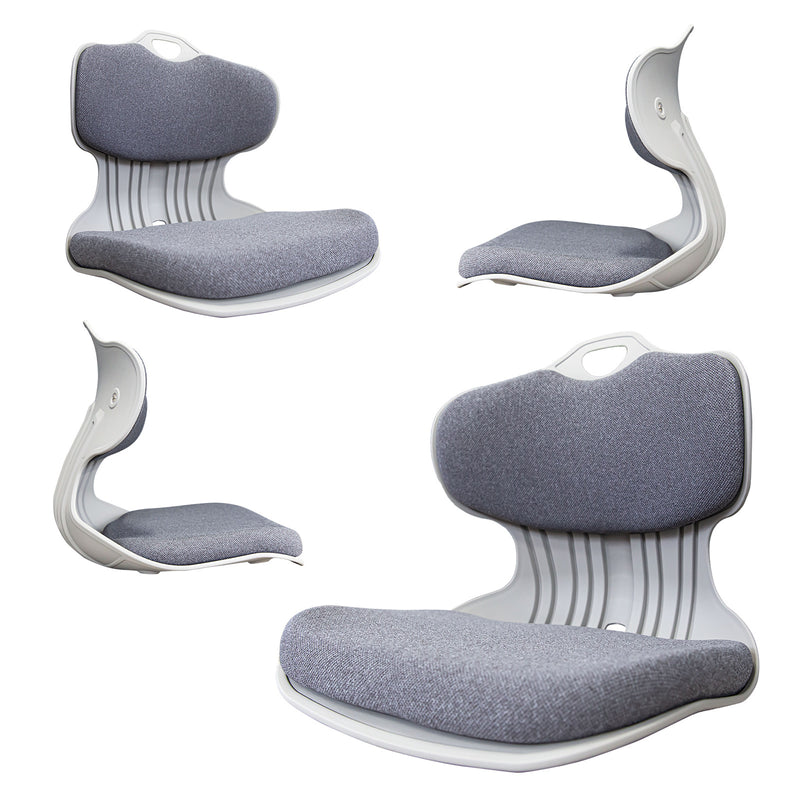 Samgong 4 Set Grey Slender Chair Posture Correction Seat Floor Lounge Stackable