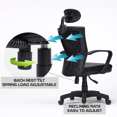 Ergonomic Korean Office Chair COZY BLACK