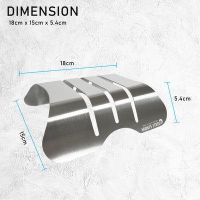 Combo Large Stainless Steel Chopping Cutting Board + Chopping Boards Holder