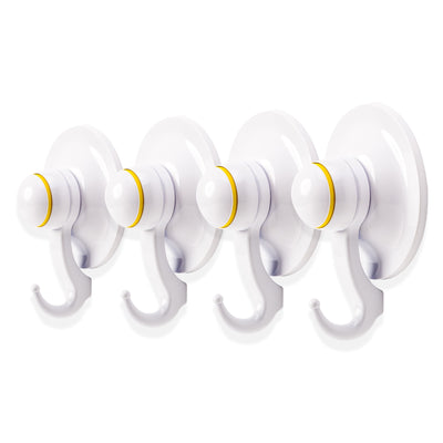 KiahLoc 4PC White 72mm Suction Hook Removable