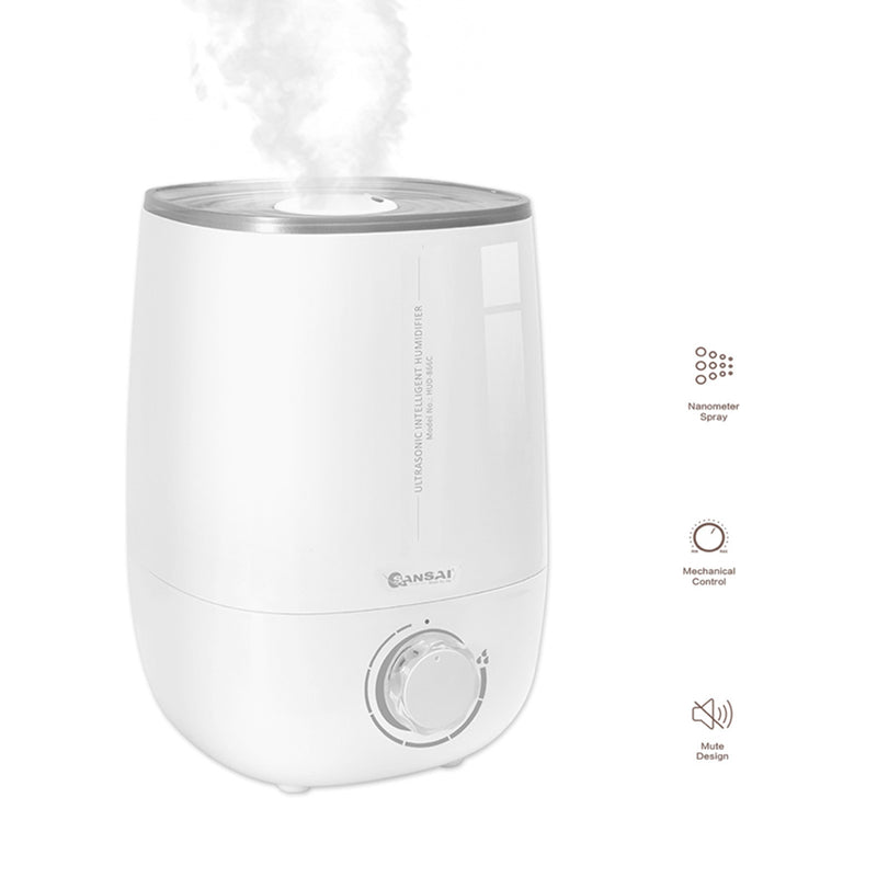 SANSAI Air Humidifier Ultrasonic Cool Mist 4.8L WHITE