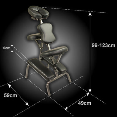 Aluminium Portable Beauty Massage Foldable Chair Table BLACK