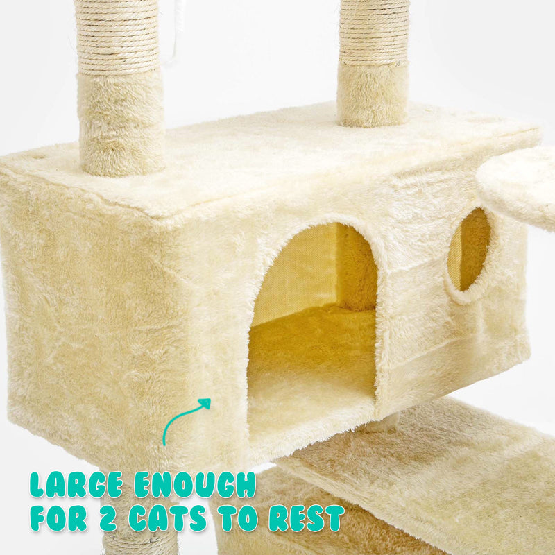 Cat Tree Multi Level Scratcher SOHO 130cm BEIGE