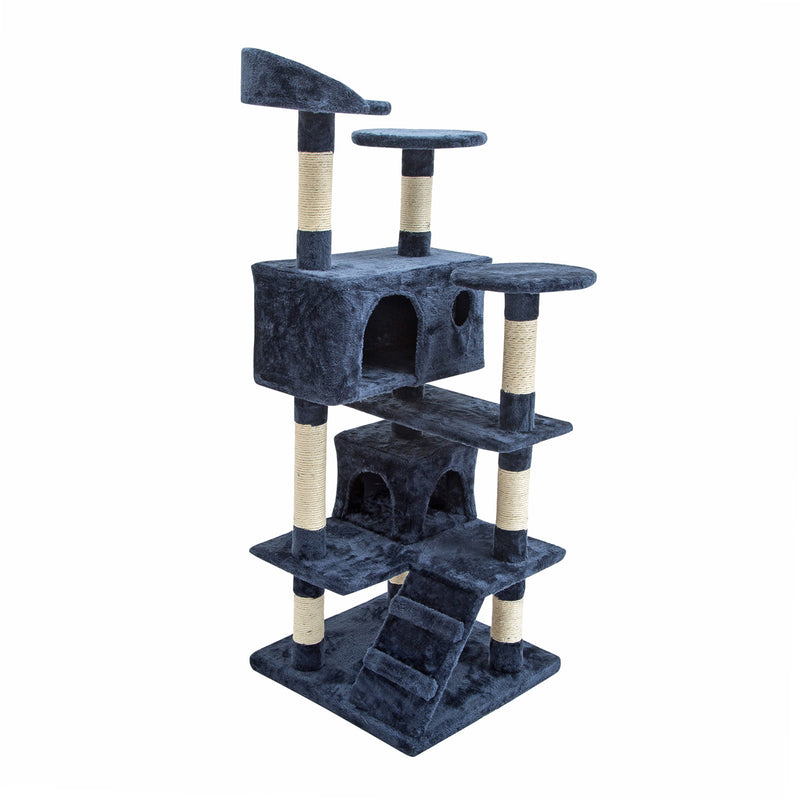 Paw Mate 130cm Blue Cat Tree Soho Multi Level Scratcher