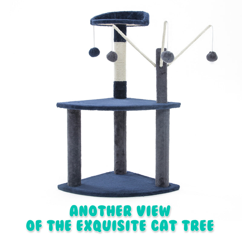 Cat Tree Multi Level Scratcher LUNA 96cm BLUE