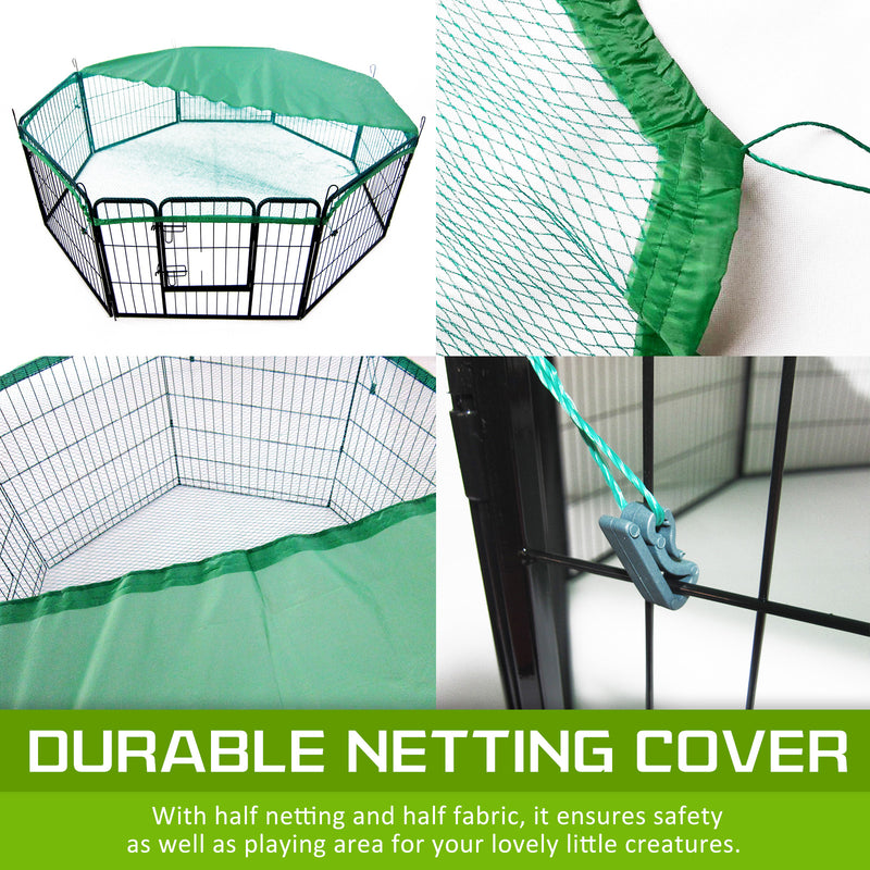 Pet Playpen Heavy Duty Foldable Dog Cage 8 Panel 32in with Cover