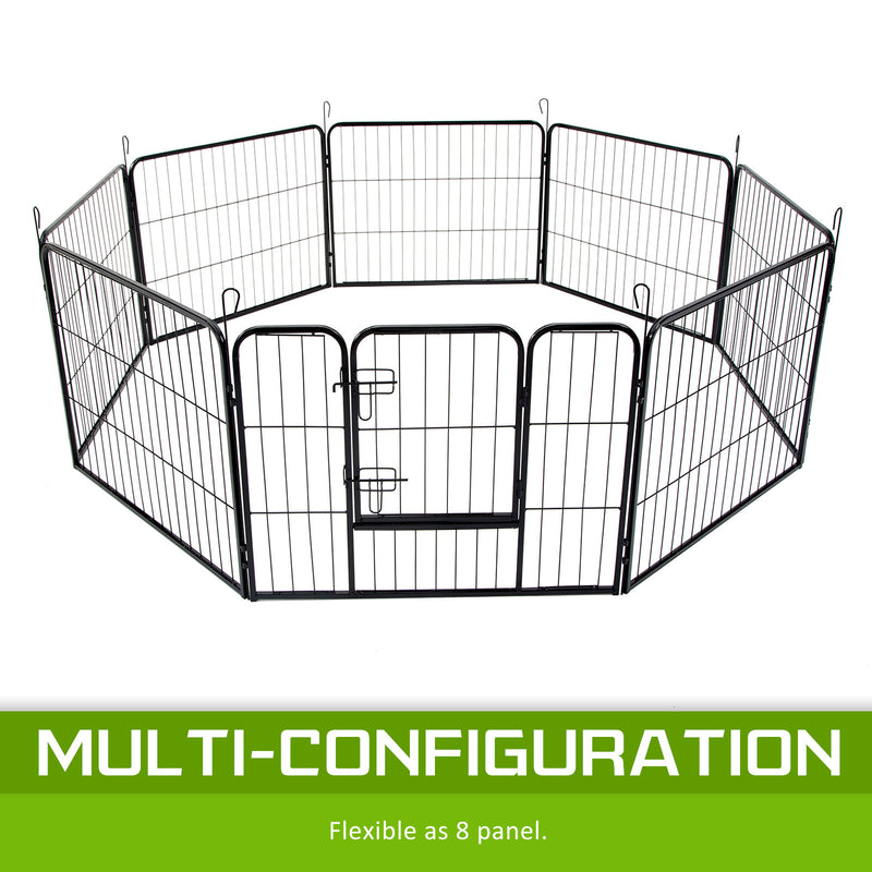 Pet Playpen Heavy Duty Foldable Dog Cage 8 Panel 32in with Cover