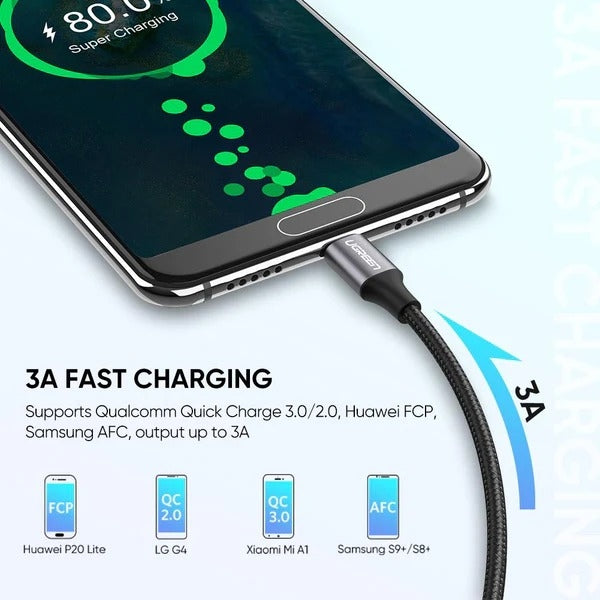 UGREEN 60128 UGREEN USB A to C Quick Charging Cable 2M