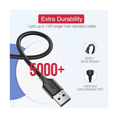 UGREEN USB 2.0 A to Micro USB Cable Nickel Plating 2m (Black)  60138