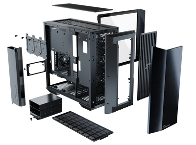 Seasonic Syncro Q704 Aluminum Case with Syncro DPC-850 850W 80 Plus Platinum PSU & Connect Module RED DOT AWARD WINNER 2021