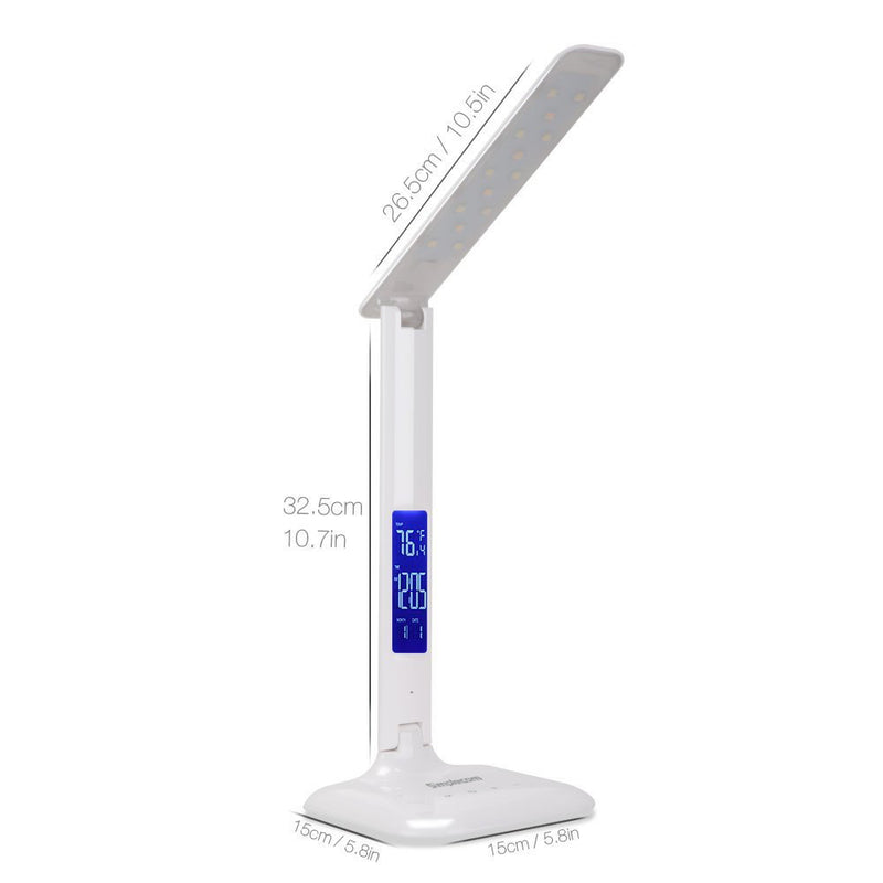 Simplecom EL808 Dimmable Touch Control Multifunction LED Desk Lamp 4W with Digital Clock