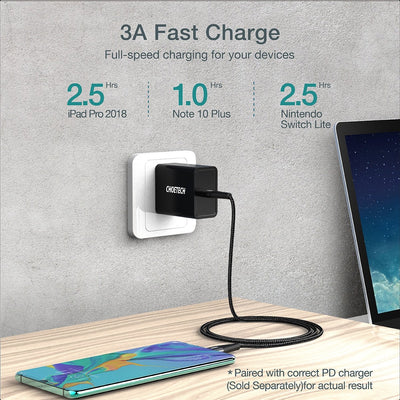 CHOETECH MIX00086 (XCC-1003 x2) 60W USB-C M to M 1.2m Cable 2pcs Combo Pack