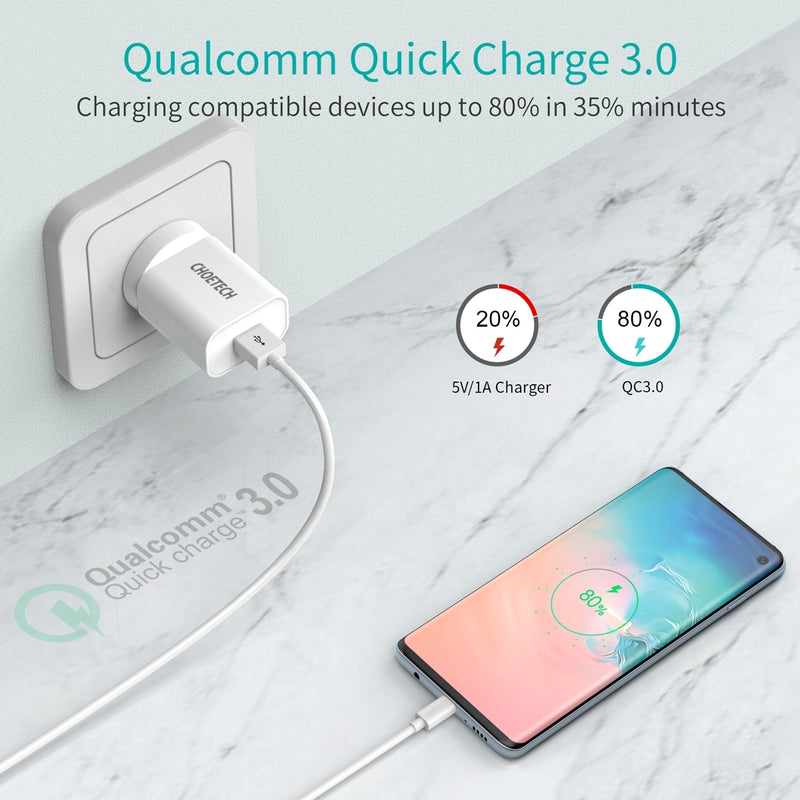 CHOETECH Q5003 18W QC Quick Charger (White)