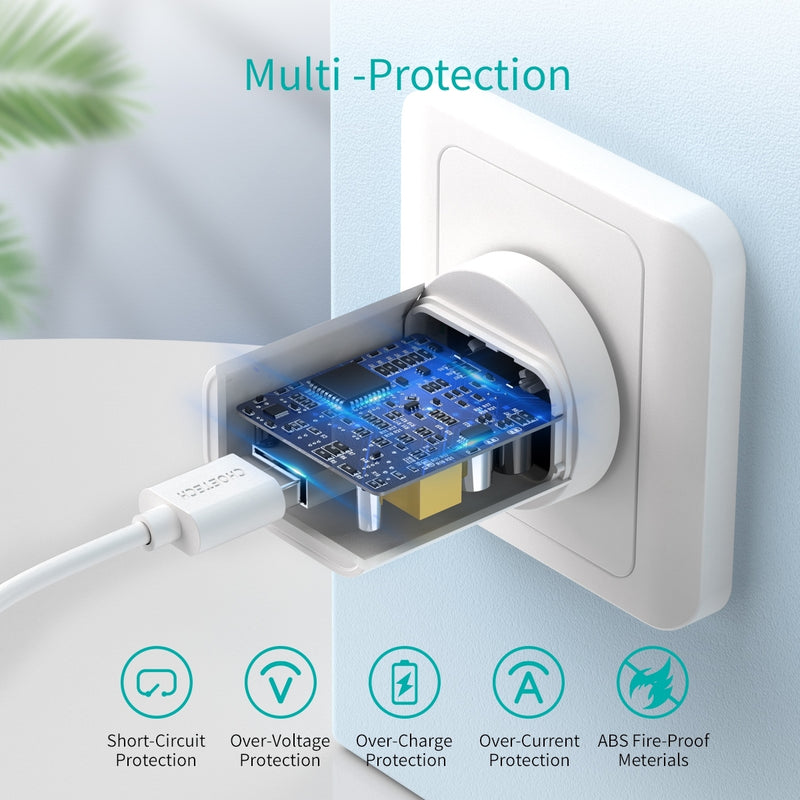 CHOETECH Q5003 18W QC Quick Charger (White)