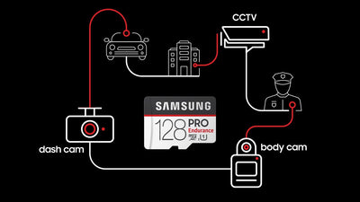 SAMSUNG MB-MJ128GA PRO ENDURANCE UHS-I CLASS 10 100R/30W WITH SD ADAPTER