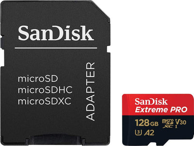 SANDISK  SDSQXCY-128G-GN6MA TF Extreme PRO A2 V30 UHS-I/U3 170R/90W WITH SD ADAPTER