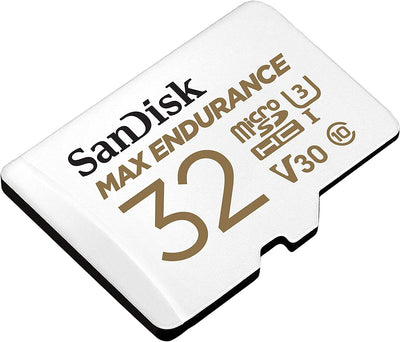 Sandisk Max Endurance Microsdhc Card SQQVR 32G (15 000 HRS) UHS-I C10 U3 V30 100MB/S R 40MB/S W SD Adaptor SDSQQVR-032G-GN6IA