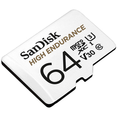 SANDISK HIGH ENDURANCE MICROSDHC CARD SQQNR 64G UHS-I C10 U3 V30 100MB/S R 40MB/S W SD ADAPTOR SDSQQNR-064G-GN6IA