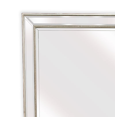 Silver Beaded Framed Mirror - X Large 190cm x 100cm