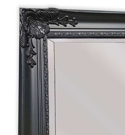 French Provincial Ornate Mirror - Black - Small  80cm x 110cm