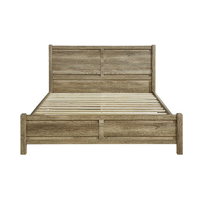 King Size Bed Frame Natural Wood like MDF in Oak Colour