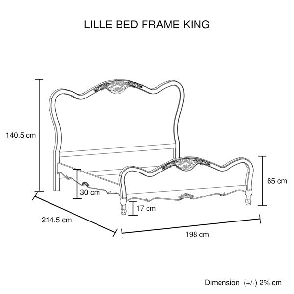 King Size Bed Frame Linen Fabric Beige Oak Wood White Washed Finish Slat Base Mattress Support