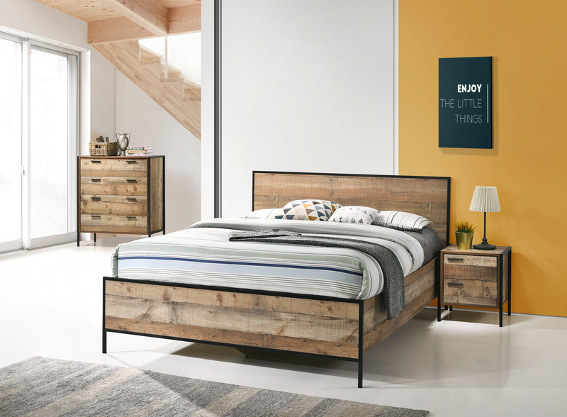 Mascot Bedframe Queen Size Oak