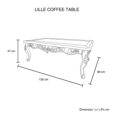 Coffee Table Oak Wood Plywood Veneer White Washed Finish