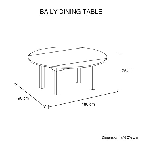 Dining Table in Round Shape High Glossy MDF Wooden Base Combination of Black & White Colour