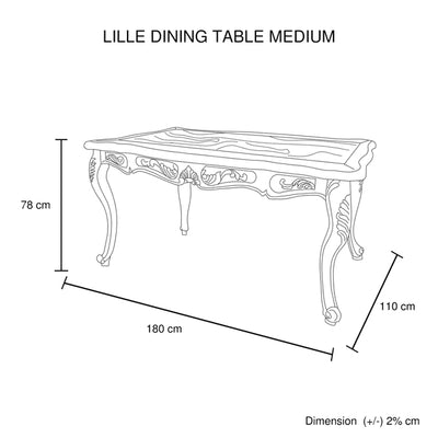 Dining Table Oak Wood Plywood Veneer White Washed Finish in Medium Size