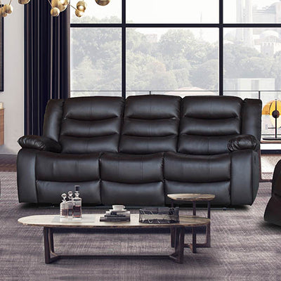 3+2+1 Seater Recliner Sofa In Faux Leather Lounge Couch in Brown