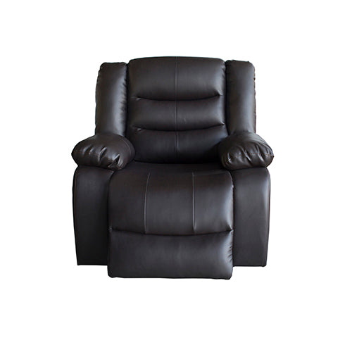 3+2+1 Seater Recliner Sofa In Faux Leather Lounge Couch in Brown