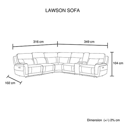 6 Seater Corner Sofa with Genuine Leather Black Armless Recliners Straight Console Lounge Set for Living Room