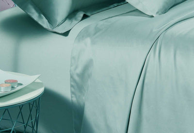 Luxton Queen Size 500TC Cotton Sateen Fitted Sheet (Mint Color)