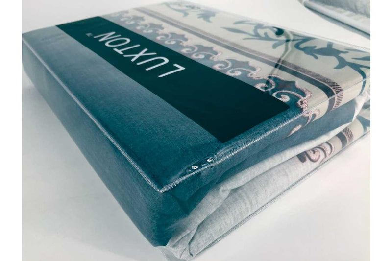 Luxton Super King Size Ethel Teal Quilt Cover Set
