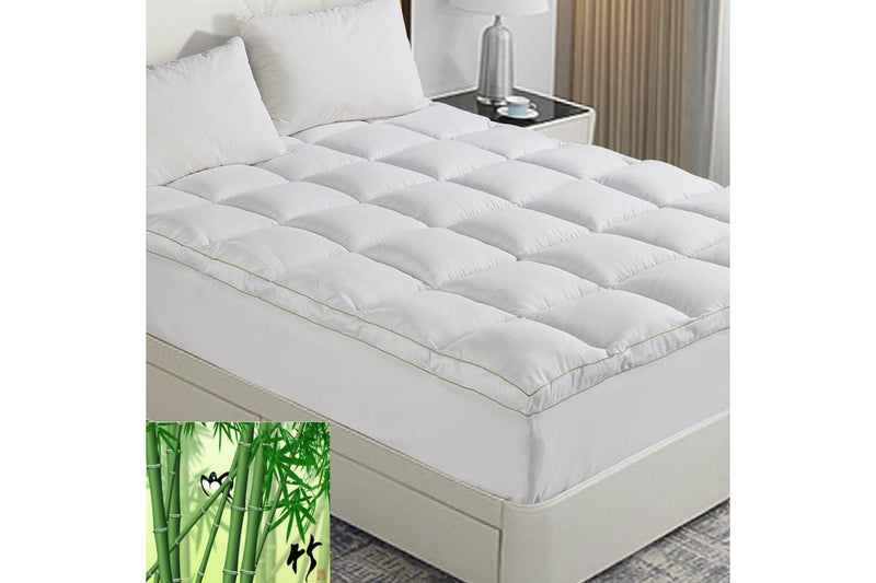 Luxton King Size 1000GSM Bamboo Mattress Topper with Gusset Support