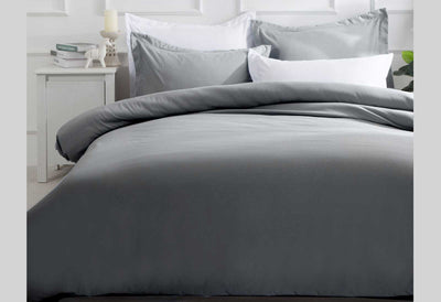 Luxton Super King Size Slate Color Quilt Cover Set (3PCS)