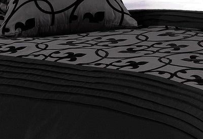Luxton Queen Size Charcoal Black Quilt Cover Set(3PCS)