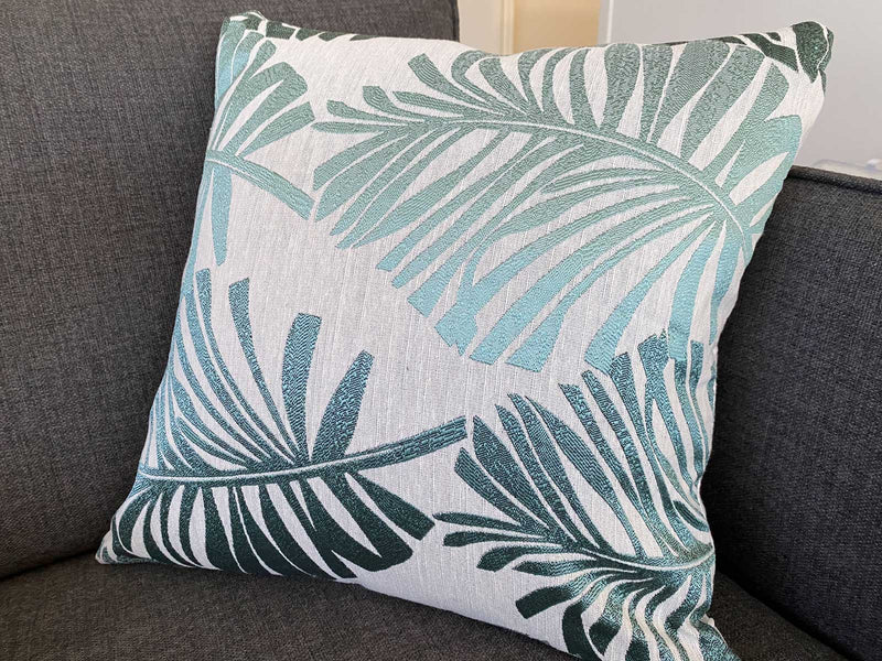 Luxton Cotton Linen Tropical Palm Cushion Covers 4pcs Pack
