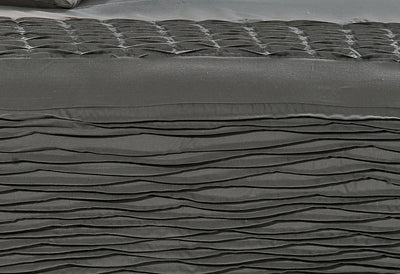 Luxton King Size Stone Grey Pintucking Quilt Cover Set (3PCS)
