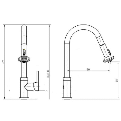 Basin Mixer Tap Faucet -Kitchen Laundry Bathroom Sink