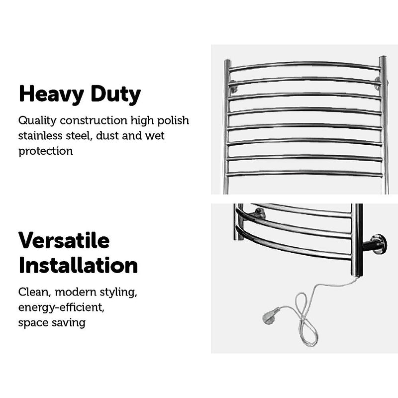 Electric Heated Bathroom Towel Rack / Rails -200w