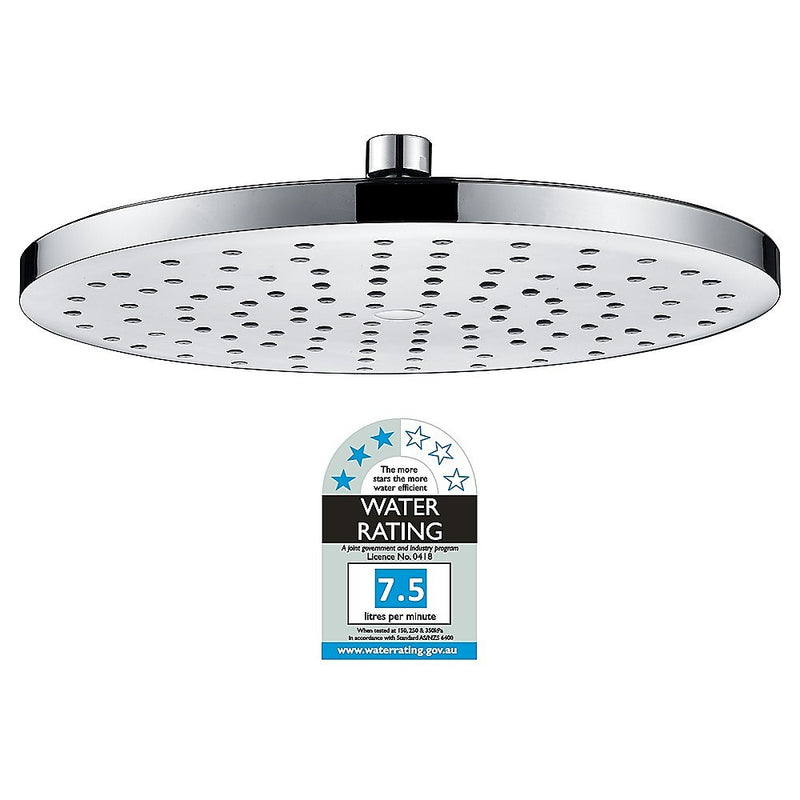 Overhead Rain Shower Head - 260mm Circular Large Chromed