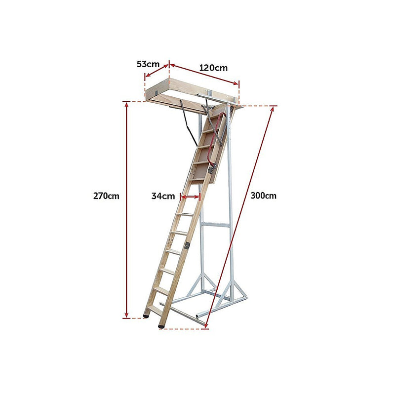 Attic Loft Ladder - 2200mm to 2700mm