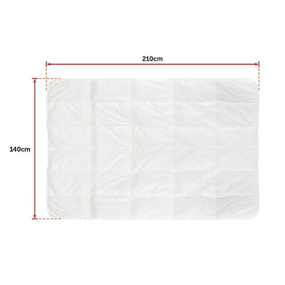 100% White Goose Feather Duvet / Quilt-Single
