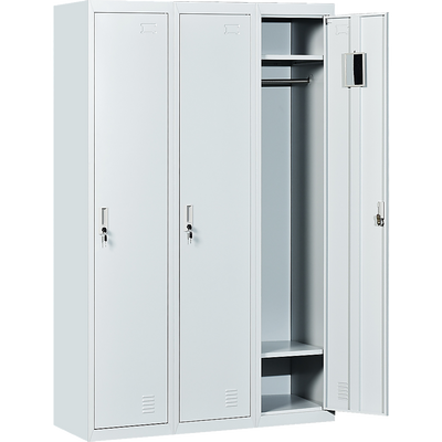 Three-Door Side by Side Office Gym Shed Storage Locker