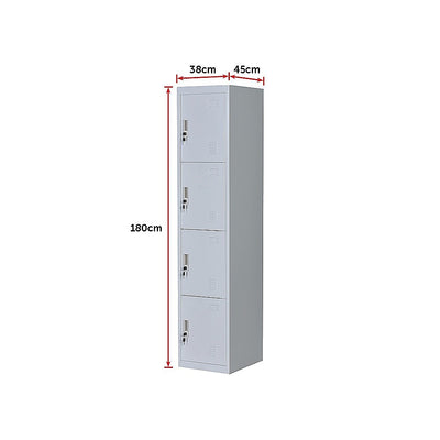 Four-Door Office Gym Shed Storage Lockers