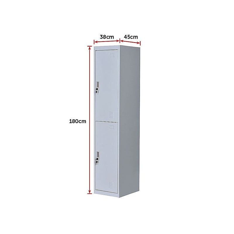 Two-Door Office Gym Shed Storage Lockers