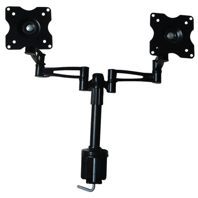 Two-Screen 10-25" Desk Monitor TV Plasma LED LCD Work Mount