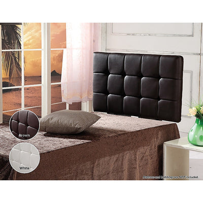 PU Leather Single Bed Deluxe Headboard Bedhead - Black